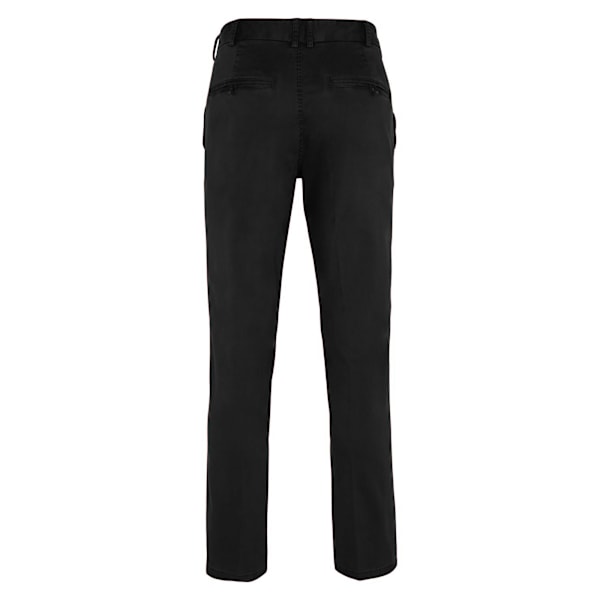 Front Row Herr Chino Stretchbyxor i Bomullsblandning 34R Svart Black 34R