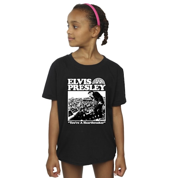 Elvis Girls A Heartbreaker Bomull T-shirt 12-13 år Svart Black 12-13 Years
