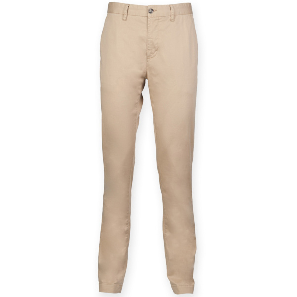 Front Row Herr Chino Stretchbyxor i Bomullsblandning 38L Stone Stone 38L