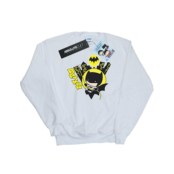 DC Comics Dam/Kvinnor Chibi Batman Gunga Sweatshirt M Vit White M