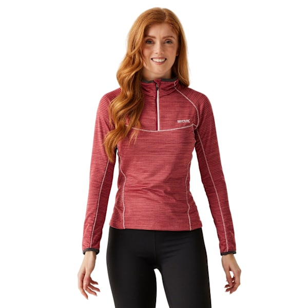 Regatta Yonder II Halvzippade Fleece-Topp för Kvinnor Storlek 16 UK Rumba Rumba Red 16 UK