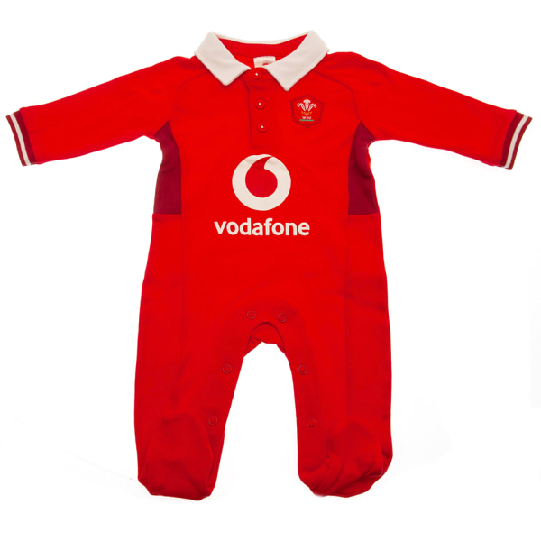 Wales RU Baby Crest sovdräkt 0-3 månader Röd Red 0-3 Months