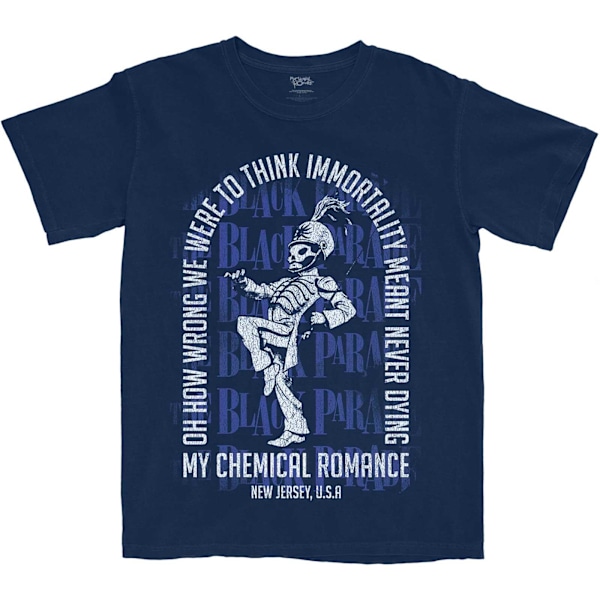 My Chemical Romance Unisex Adult Immortality Arch Bomull T-Shir Navy Blue XL