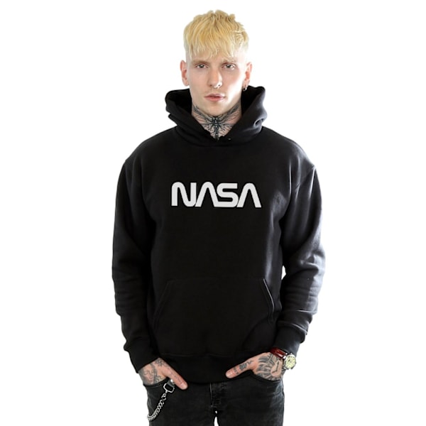 NASA Herr Modern Logo Hoodie XXL Svart Black XXL