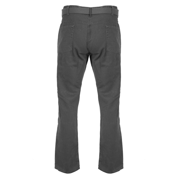 D555 London Mens Canary Bedford Cord Byxor Med Bälte 34S Cha Charcoal 34S