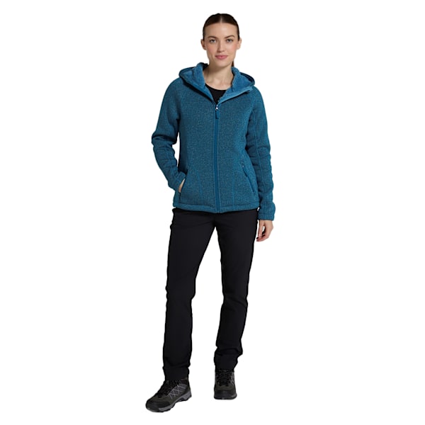Mountain Warehouse Dam/Kvinnor Nevis Fodrad med Fuskpäls Full Dragkedja Dark Teal 8 UK