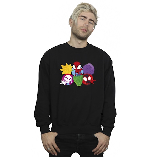 Marvel Herr Spidey And His Amazing Friends Faces Sweatshirt M B Black M