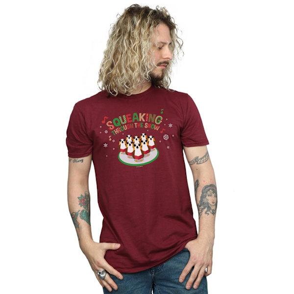Star Wars Herr The Last Jedi Porgs Squeaking Through The Snow T Burgundy XL