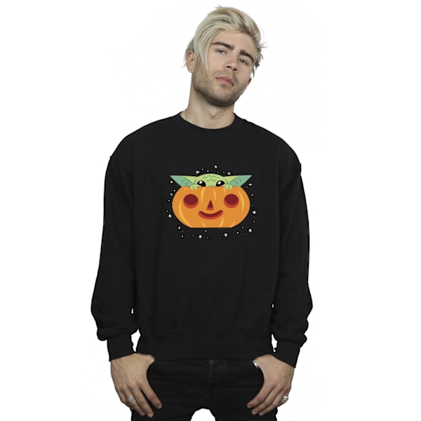 Star Wars Herr The Mandalorian Grogu Pumpa Sweatshirt L Svart Black L