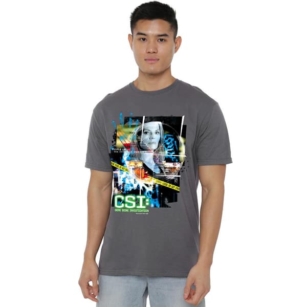 CSI Herr T-shirt \"Evidence Collage\" M Charcoal Charcoal M