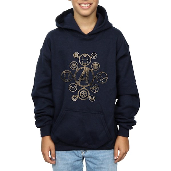 Marvel Boys Avengers Infinity War Icons Hoodie 12-13 år Marinblå Navy Blue 12-13 Years