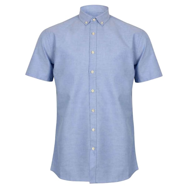 Henbury Herr Modern Kortärmad Oxford Skjorta M Blå Blue M