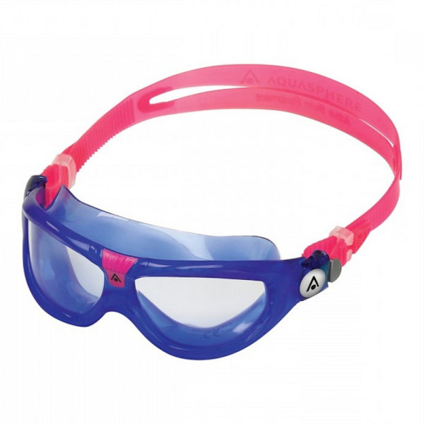 Aquasphere Seal 2 Simglasögon för barn, transparenta, en storlek Blue/Pink One Size