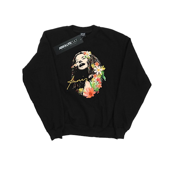 Janis Joplin Herr Blommig Mönstrad Sweatshirt M Svart Black M