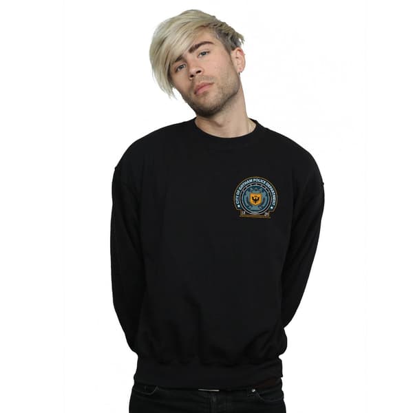 DC Comics Herr Batman Gotham Police Dept Brösttryck Sweatshirt Black L