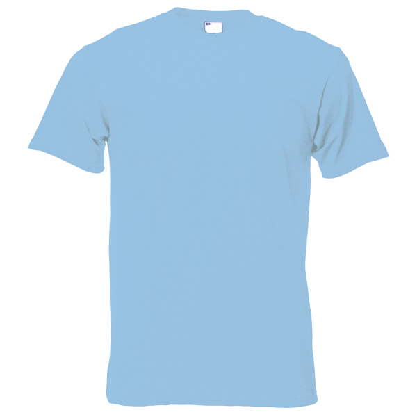 Herr T-shirt med kort ärm Casual Medium Light Blue Light Blue Medium