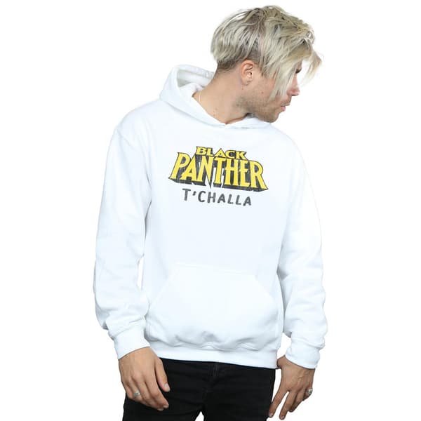 Marvel Herr Black Panther AKA T´Challa Hoodie 4XL Vit White 4XL