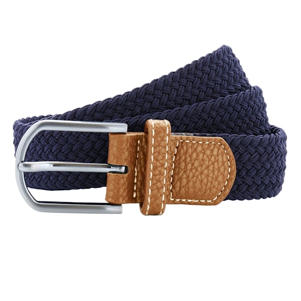 Asquith & Fox Herr Woven Braid Stretch Bälte One Size Marinblå Navy One Size