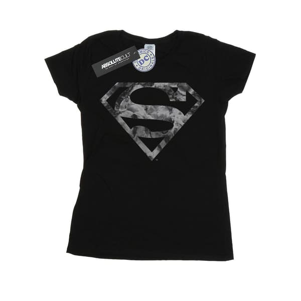 DC Comics Dam/Dam Superman Marble Logo T-shirt i bomull M Svart Black M