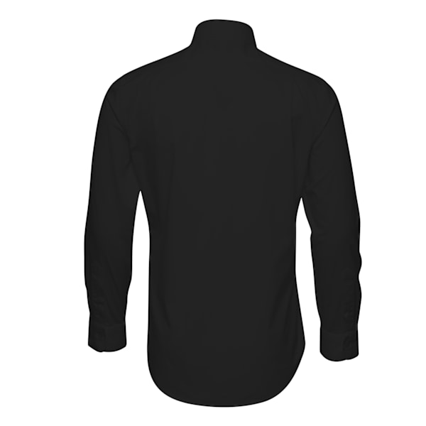 Tee Jays Herr Lyxig Slim Fit Långärmad Oxford Skjorta XL Svart Black XL