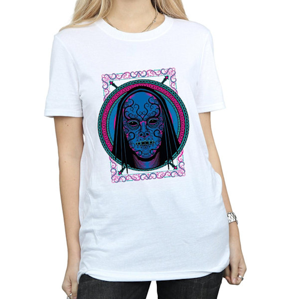 Harry Potter Dam/Kvinnor Neon Dödsätare Mask Bomull Pojkvän White M