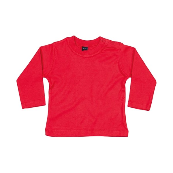 Babybugz Baby Plain Long-Sleeved T-Shirt 3-6 månader Röd Red 3-6 Months
