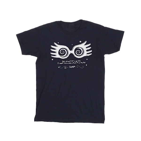 Harry Potter T-shirt för flickor Luna Being Different i bomull, 7-8 år Navy Blue 7-8 Years