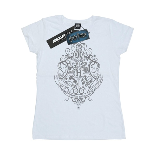 Harry Potter Dam/Kvinnor Hogwarts Draco Dormiens Crest Bomull White M
