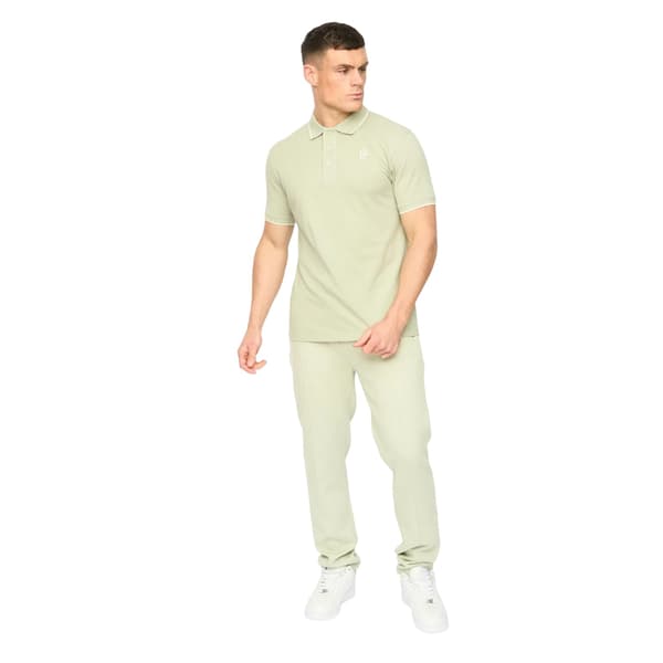 Crosshatch Herr Crufton Pikétröja S Ljus Oliv Light Olive S