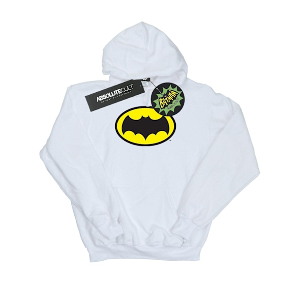 DC Comics Herr Batman TV-serie Logotyp Hoodie L Vit White L