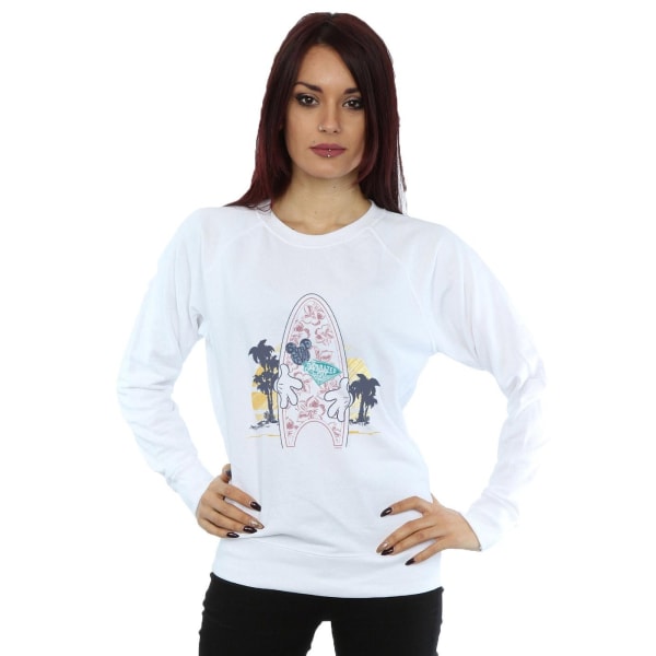 Disney Mickey Mouse Surf Fever Sweatshirt för damer/damer XXL Whi White XXL