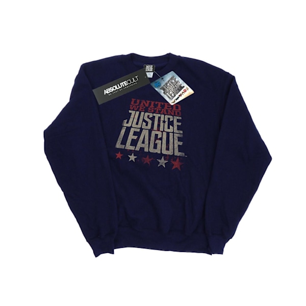 DC Comics Justice League Movie United We Stand Sweatshirt för män Navy Blue M