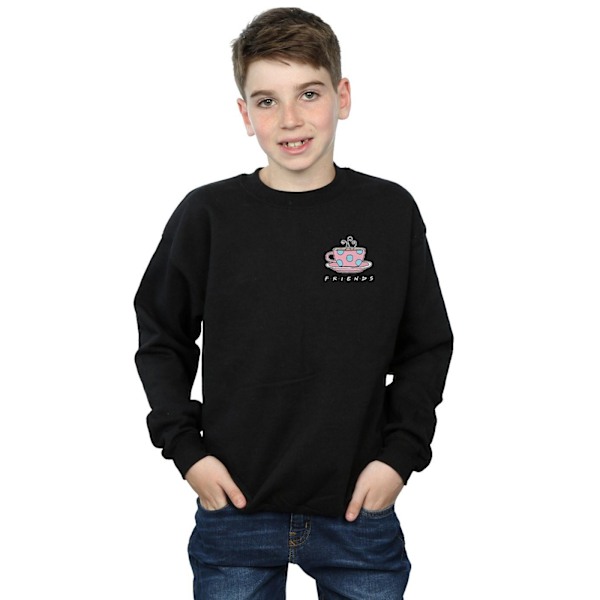 Friends Boys Coffee Cup Breast Print Sweatshirt 5-6 år Svart Black 5-6 Years