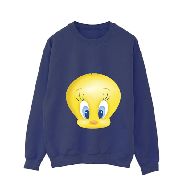Looney Tunes Tweety Face Sweatshirt för män 4XL Marinblå Navy Blue 4XL