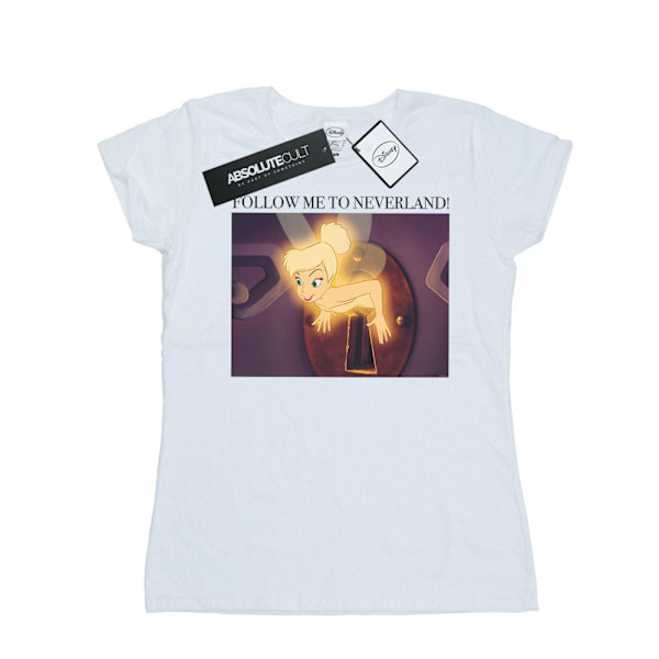 Disney Dam/Kvinnor Tinker Bell Follow Me Bomull T-shirt M Vit White M
