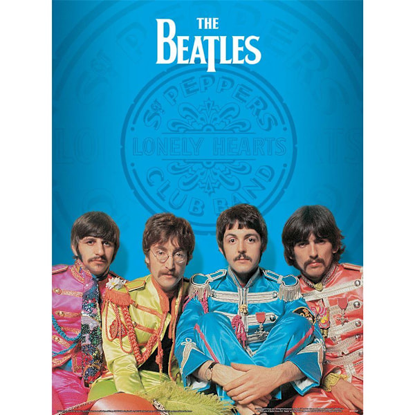 The Beatles Sgt Pepper Band Print 40cm x 30cm Multifärgad Multicoloured 40cm x 30cm