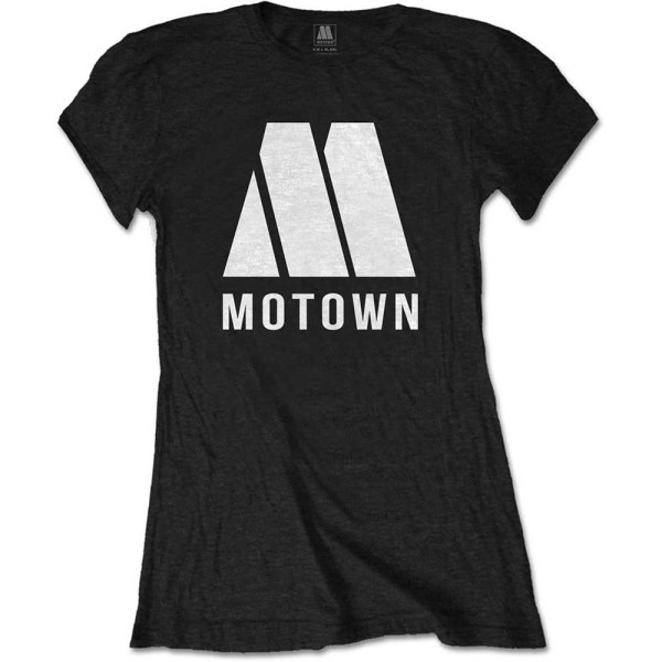 Motown Records Dam/Kvinnor M Bomull Logotyp T-shirt XXL Svart Black XXL