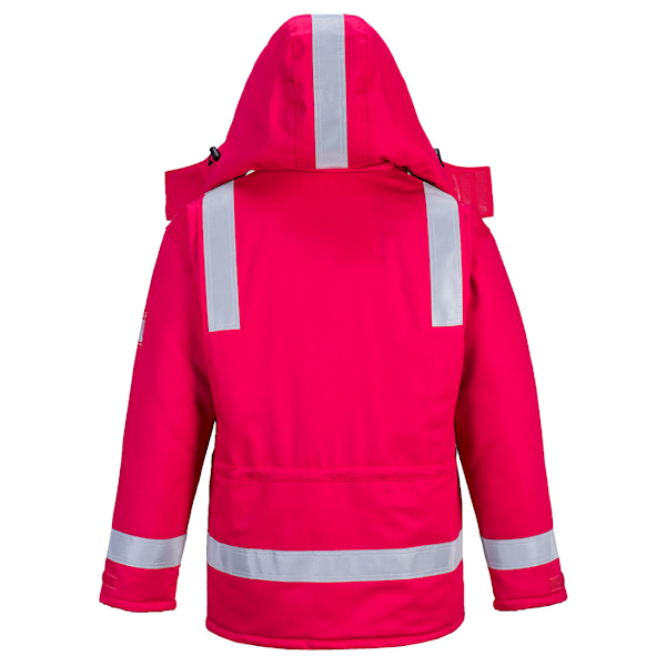 Portwest Herr Flamskyddad Antistatisk Vinterfodrad Jacka Red L