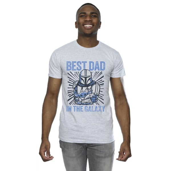 Star Wars Herr Mandalorian Bästa Pappa Galaxy T-shirt 5XL Sports G Sports Grey 5XL