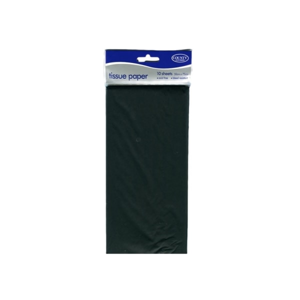 Länspapper Vanligt silkespapper (förpackning med 10) En one size Blac Black One Size