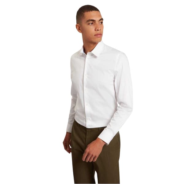 Ted Baker Herrskjorta Oxford med krage Långärmad M Vit White M