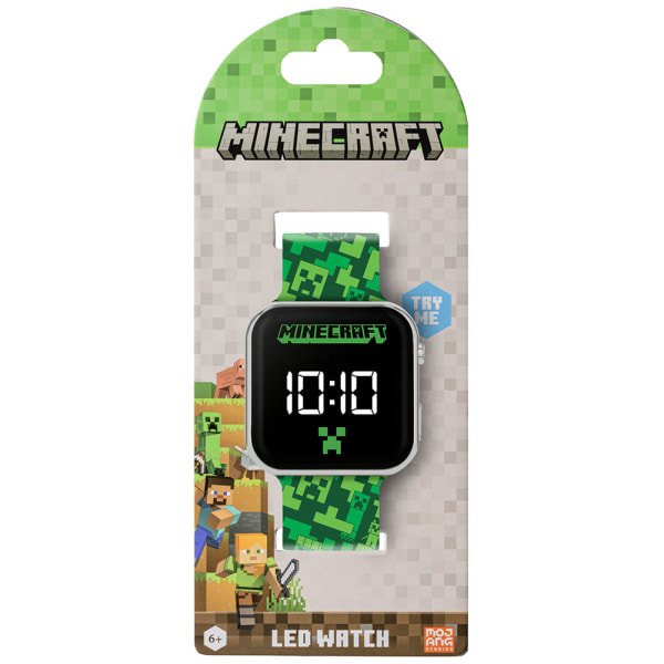 Minecraft barn/barn LED digital watch One Size grön/svart Green/Black One Size