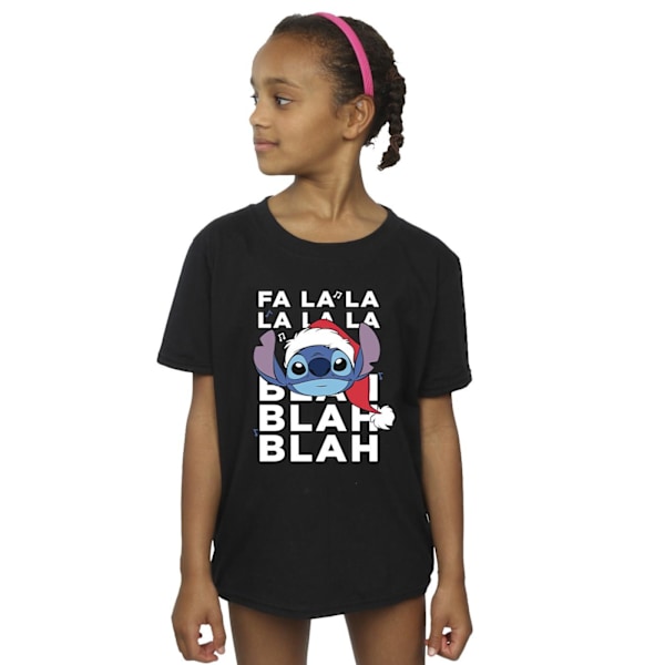 Disney Girls Lilo And Stitch Jul Blah Blah Blah Bomull T-shirt Black 5-6 Years