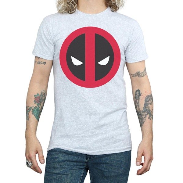 Marvel Deadpool T-shirt med stor ren logotyp, L, Sports Grey Sports Grey L