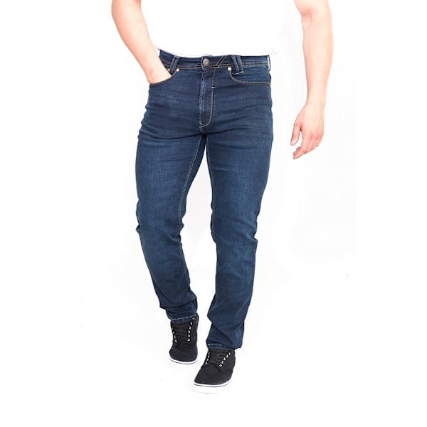 D555 Herr Springfield Stretch Jeans 30L Mörk Marinblå Tvätt Dark Navy Wash 30L