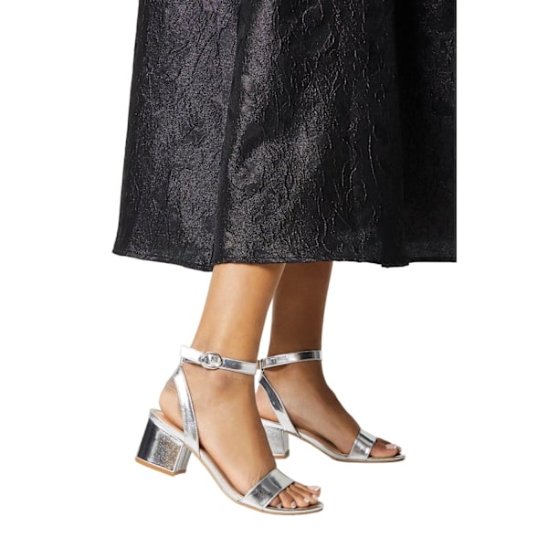 Dorothy Perkins Dam/Damer Tommi Barely There Medium Block H Silver 3 UK