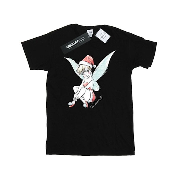 Disney Mens Tinkerbell Christmas Fairy T-Shirt XXL Svart Black XXL