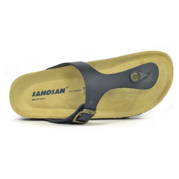 Sanosan Dam/Dam Geneve Designer Lädersandaler 3 UK Svart Black 3 UK
