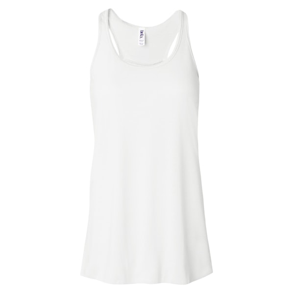 Bella Dam/Kvinnors Flowy Racerback Tank Top L Vit White L