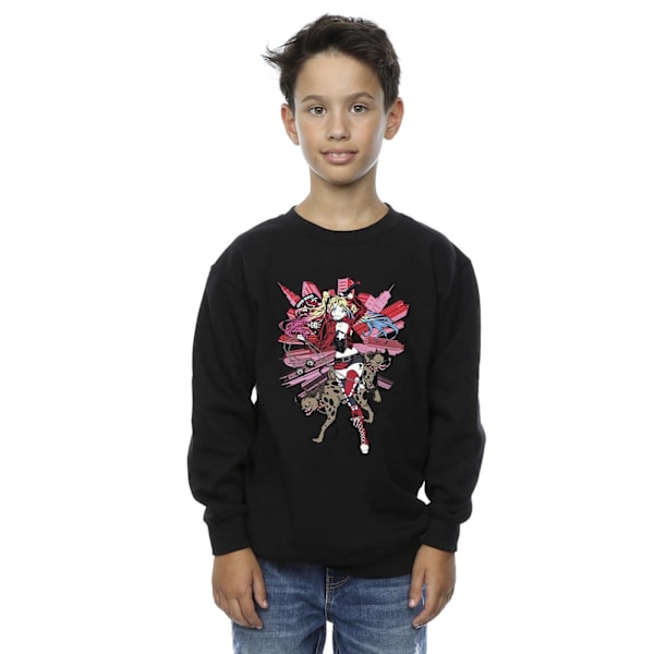 DC Comics Boys Harley Quinn Hyenas Sweatshirt 5-6 år Svart Black 5-6 Years